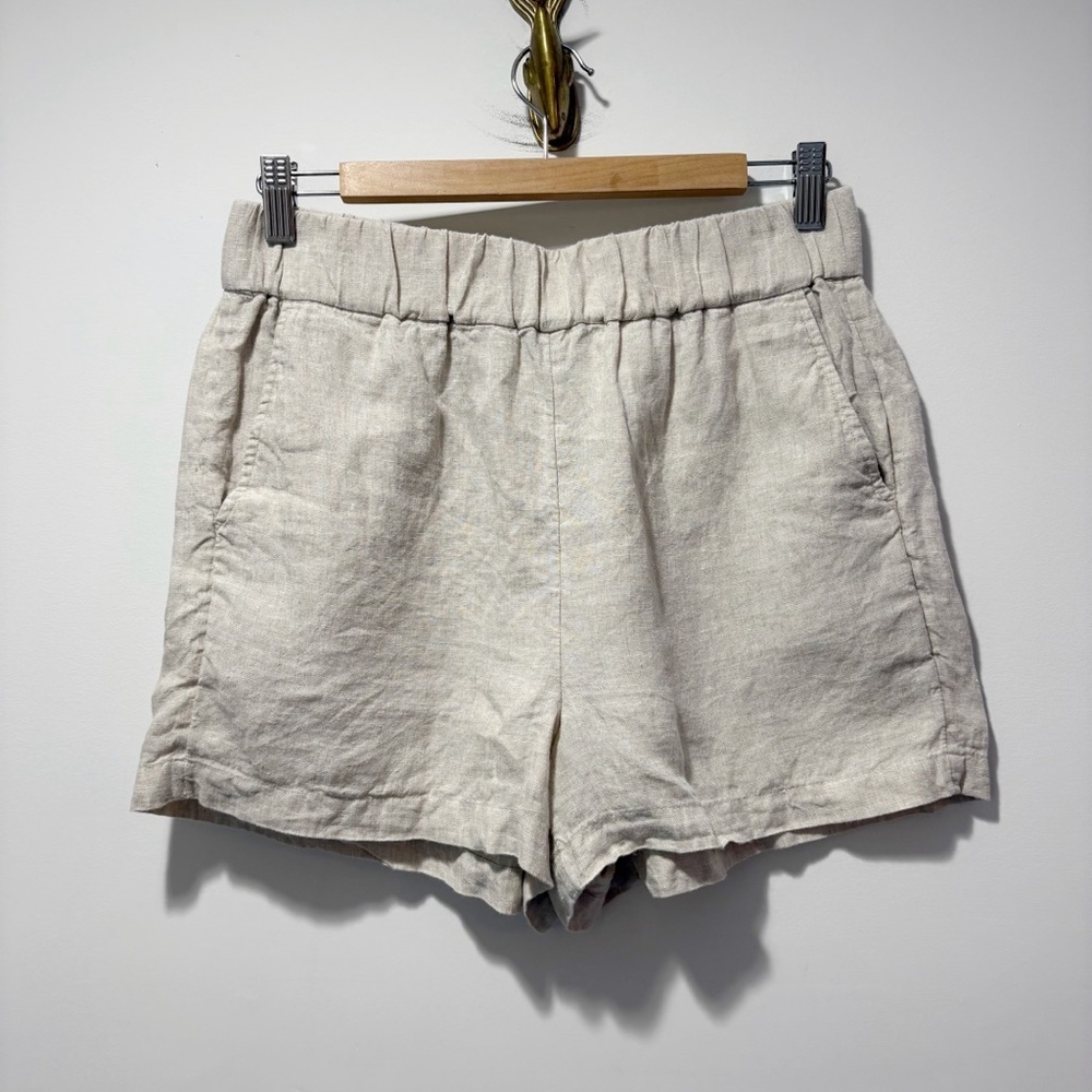 J. Crew Light Beige Linen Blend Women's Shorts - Picture 2 of 14